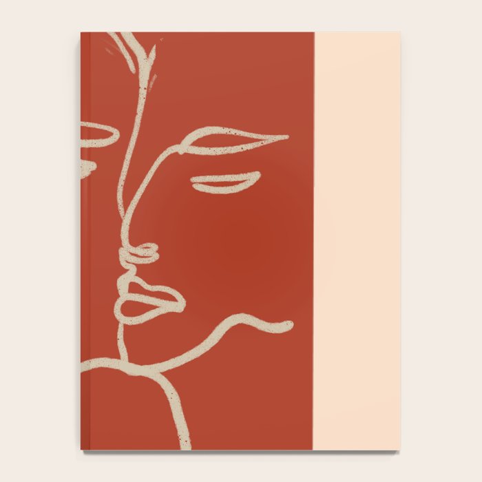 Minimal Abstract Art Three Faces 2 Notebook Gallery Image 4