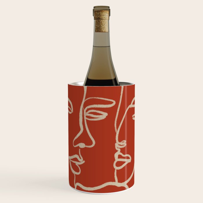 Minimal Abstract Art Three Faces 2 Wine Chiller Gallery Image 1