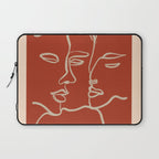 Minimal Abstract Art Three Faces 2 Laptop Sleeve Gallery Image 1