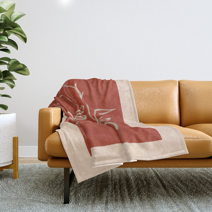 Minimal Abstract Art Three Faces 2 Throw Blanket Gallery Image 1