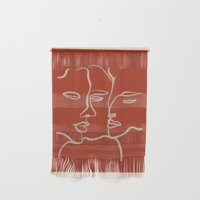 Minimal Abstract Art Three Faces 2 Wall Hanging Gallery Image 1