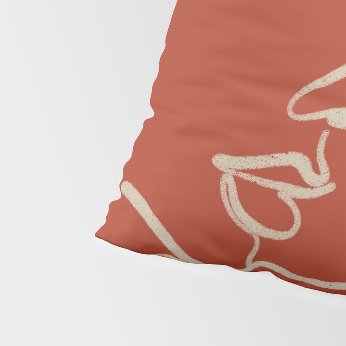 Minimal Abstract Art Three Faces 2 Pillow Sham Gallery Image 4