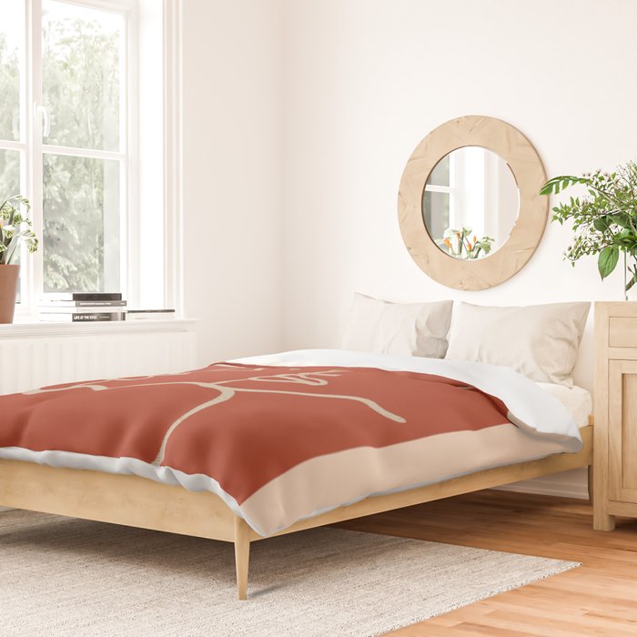 Minimal Abstract Art Three Faces 2 Duvet Cover Gallery Image 2