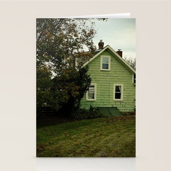 the green cottage - architecture house home photograph Stationery Card Gallery Image 2