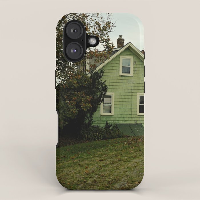 the green cottage - architecture house home photograph iPhone Case Gallery Image 1