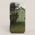 the green cottage - architecture house home photograph iPhone Case Gallery Image 1