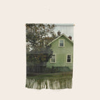 the green cottage - architecture house home photograph Wall Hanging Gallery Image 1