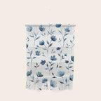 Blue flowers | Watercolor Pattern Wall Hanging Gallery Image 1