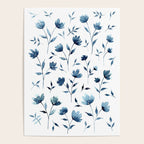 Blue flowers | Watercolor Pattern Poster Gallery Image 4