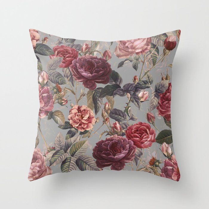 Rose Garden XI - II Throw Pillow Gallery Image 1