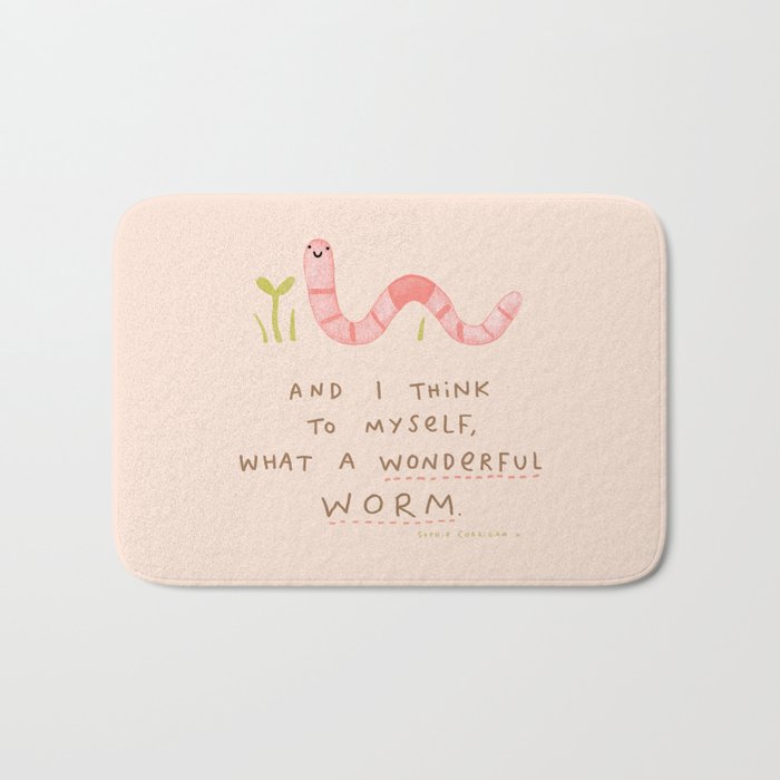 Wonderful Worm Bath Mat Gallery Image 1