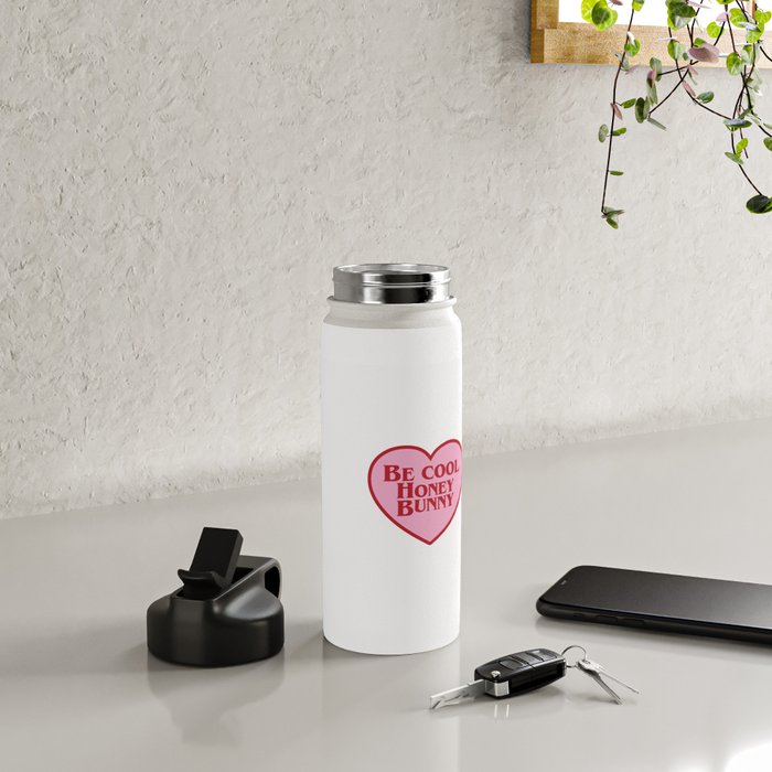 Be Cool Honey Bunny, Funny Saying Water Bottle Gallery Image 4