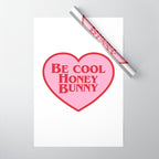 Be Cool Honey Bunny, Funny Saying Wrapping Paper Gallery Image 1
