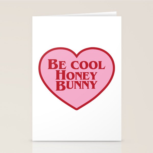 Be Cool Honey Bunny, Funny Saying Stationery Card Gallery Image 2