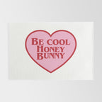 Be Cool Honey Bunny, Funny Saying Rug Gallery Image 2