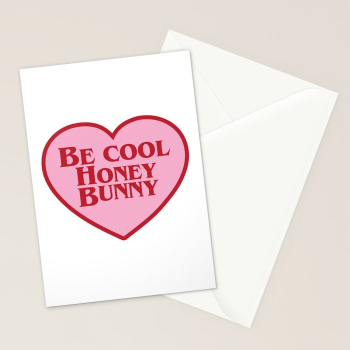 Be Cool Honey Bunny, Funny Saying Stationery Card Gallery Image 2