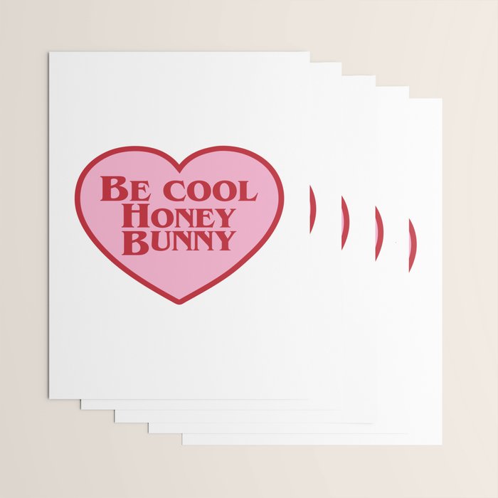 Be Cool Honey Bunny, Funny Saying Wrapping Paper Gallery Image 3