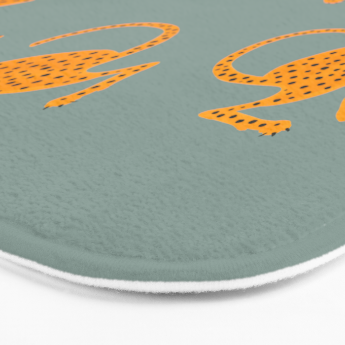 Leopard Race - blue Bath Mat Gallery Image 3
