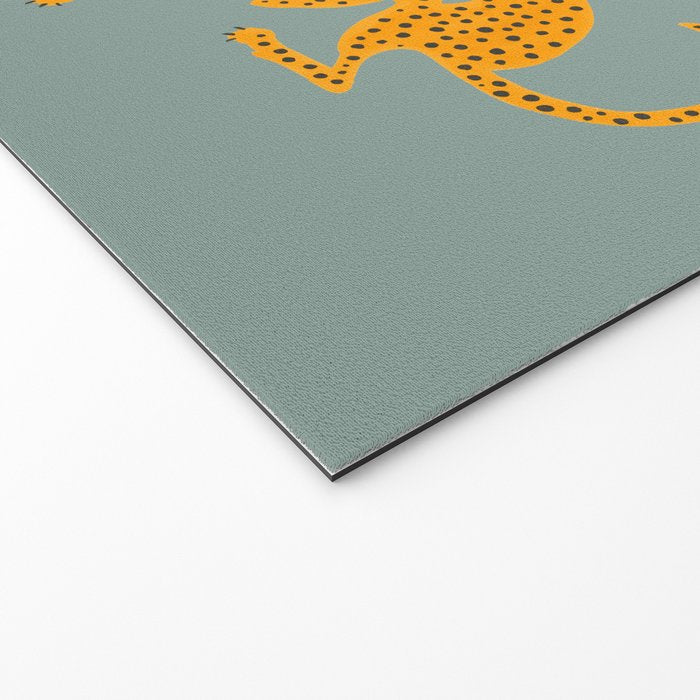 Leopard Race - blue Welcome Mat Gallery Image 2