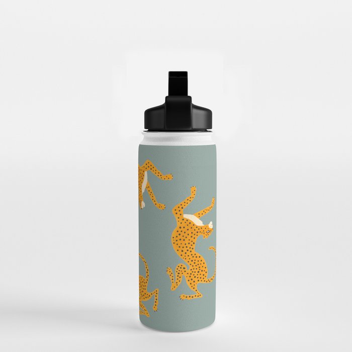 Leopard Race - blue Water Bottle Gallery Image 2