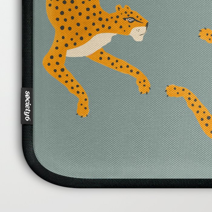 Leopard Race - blue Laptop Sleeve Gallery Image 3
