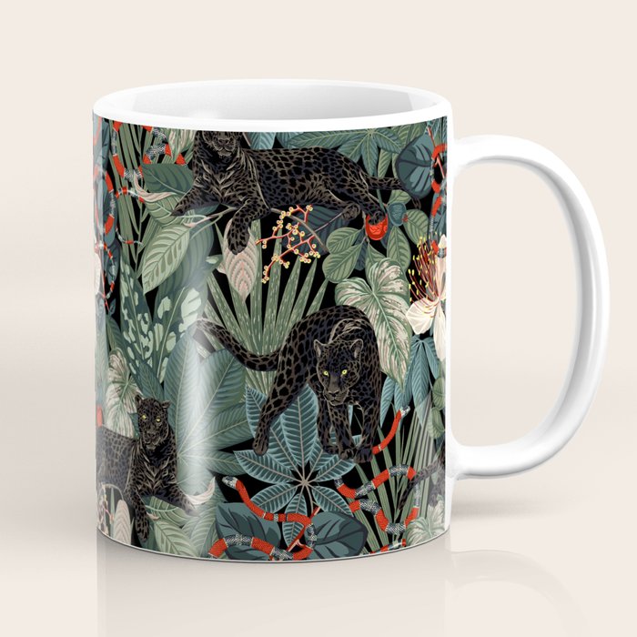 Tropical Black Panther Coffee Mug Gallery Image 1