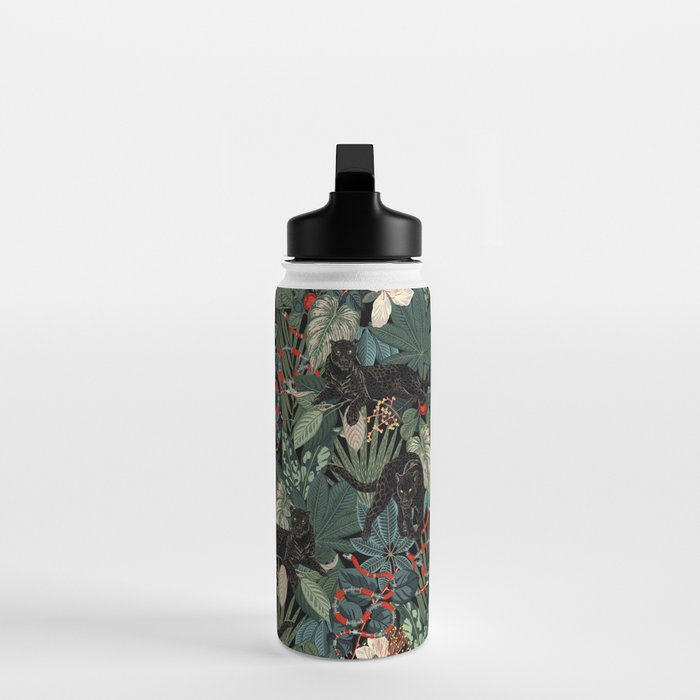 Tropical Black Panther Water Bottle Gallery Image 3