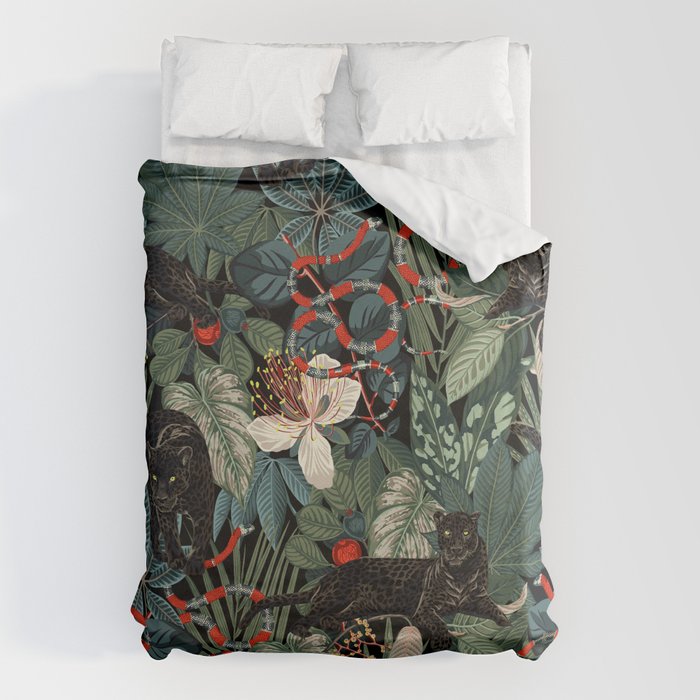 Tropical Black Panther Duvet Cover Gallery Image 6