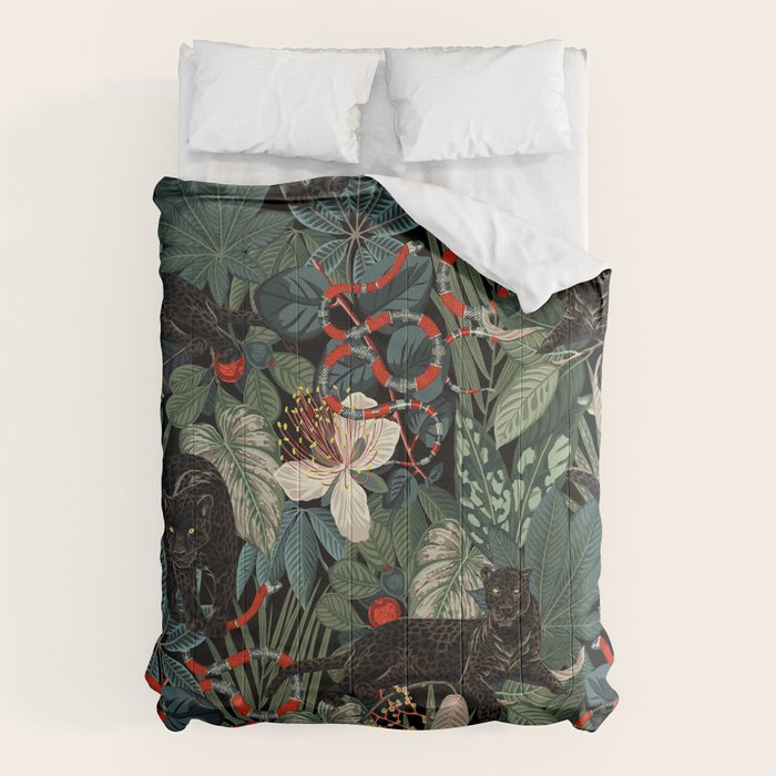 Tropical Black Panther Comforter Gallery Image 1