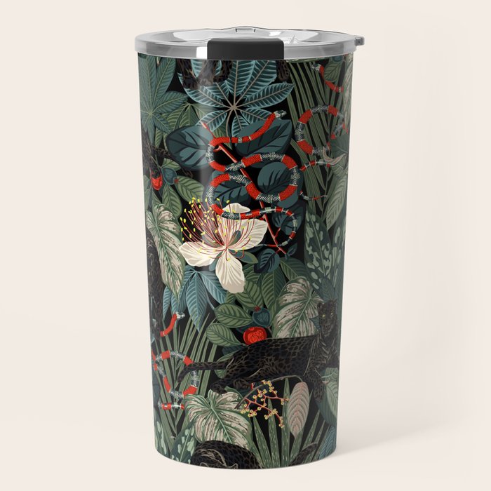 Tropical Black Panther Travel Mug Gallery Image 1