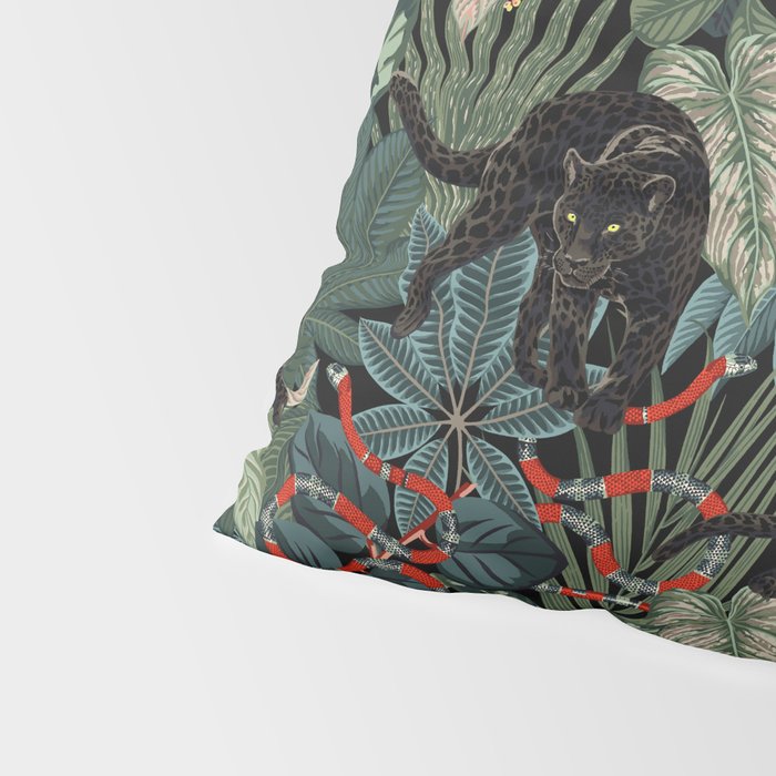 Tropical Black Panther Pillow Sham Gallery Image 4