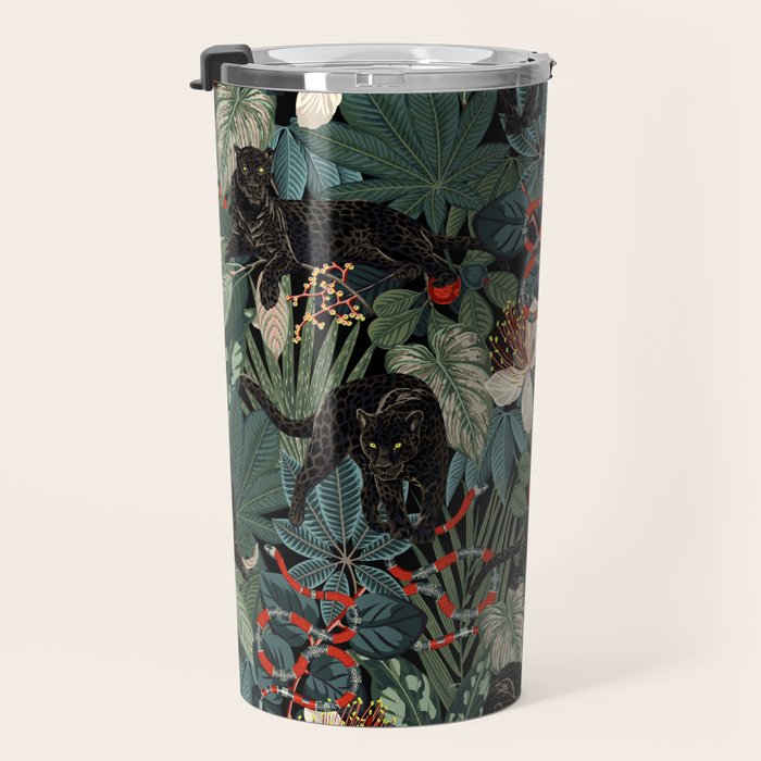 Tropical Black Panther Travel Mug Gallery Image 3