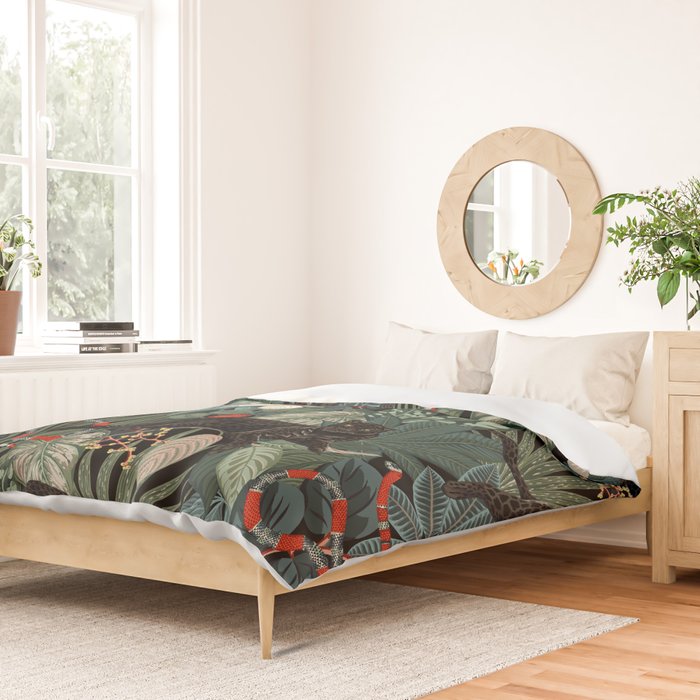 Tropical Black Panther Duvet Cover Gallery Image 2