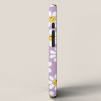 Smiley Face Daisies (Purple) iPhone Case Gallery Image 2