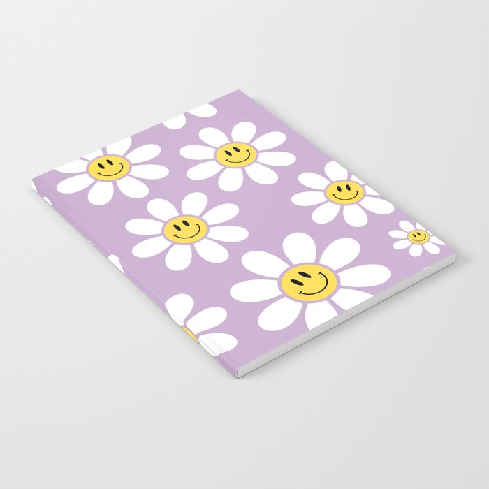 Smiley Face Daisies (Purple) Notebook Gallery Image 2