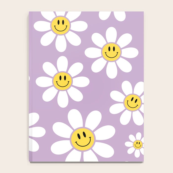 Smiley Face Daisies (Purple) Notebook Gallery Image 4