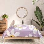 Smiley Face Daisies (Purple) Comforter Gallery Image 3