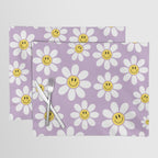 Smiley Face Daisies (Purple) Placemat Gallery Image 1