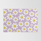 Smiley Face Daisies (Purple) Rug Gallery Image 2