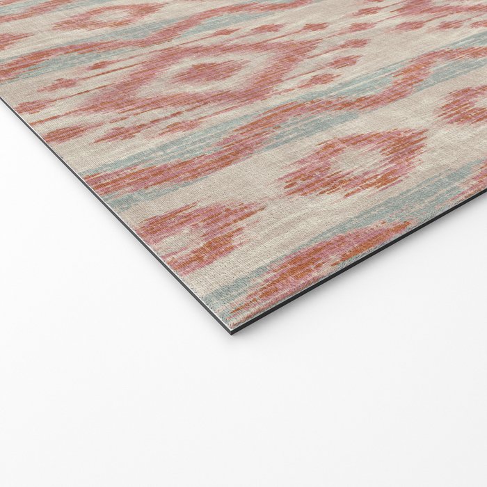 Coastal Ikat Stripe - dusky blue and pink Welcome Mat Gallery Image 2