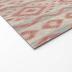 Coastal Ikat Stripe - dusky blue and pink Welcome Mat Gallery Image 2