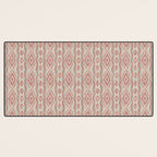 Coastal Ikat Stripe - dusky blue and pink Desk Mat Gallery Image 3