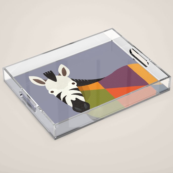 Zebra Acrylic Tray Gallery Image 1