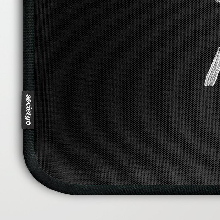 You Did Not Wake Up Today To Be Mediocre black and white monochrome typography poster design Laptop Sleeve Gallery Image 3