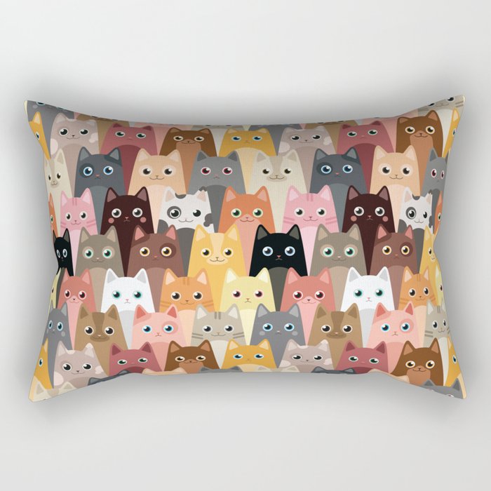 Cats Pattern Rectangular Pillow Gallery Image 2