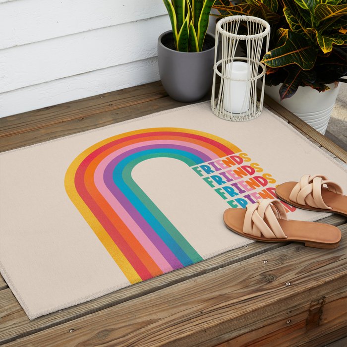 Rainbow Friends Outdoor Rug Gallery Image 2