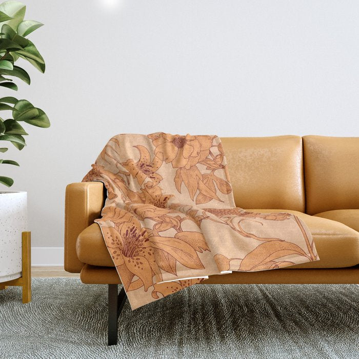 Art Nouveau IV Throw Blanket Gallery Image 1