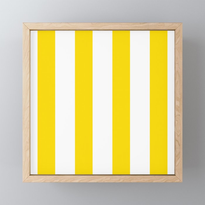 Large Yellow And White Stripes Fresh Mood #decor #society6 #buyart Mini Art Print Gallery Image 1