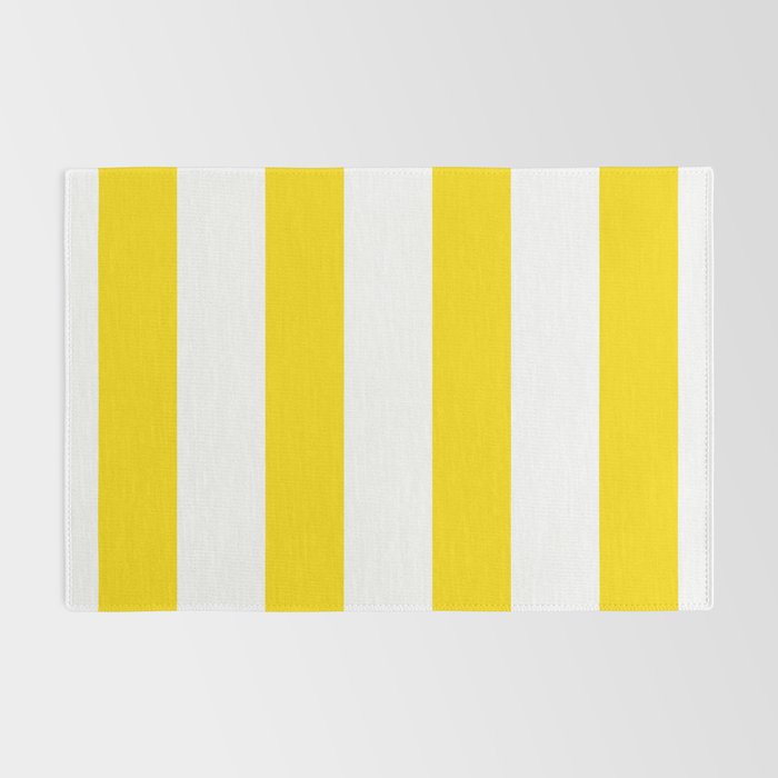 Large Yellow And White Stripes Fresh Mood #decor #society6 #buyart Rug Gallery Image 2