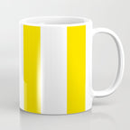 Large Yellow And White Stripes Fresh Mood #decor #society6 #buyart Coffee Mug Gallery Image 1